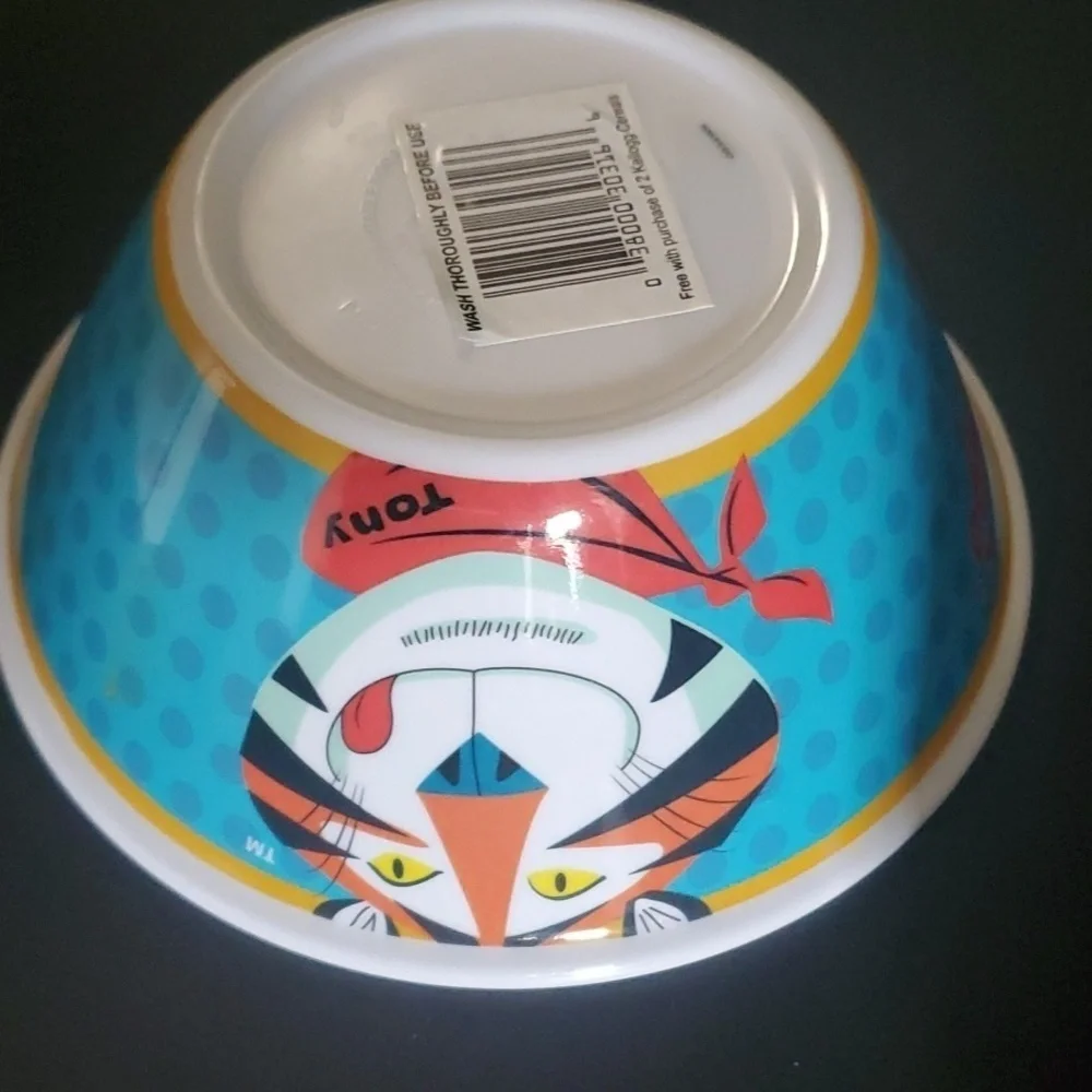 Tony the Tiger Bowl vintage Kelloggs cereal colorful breakfast fun